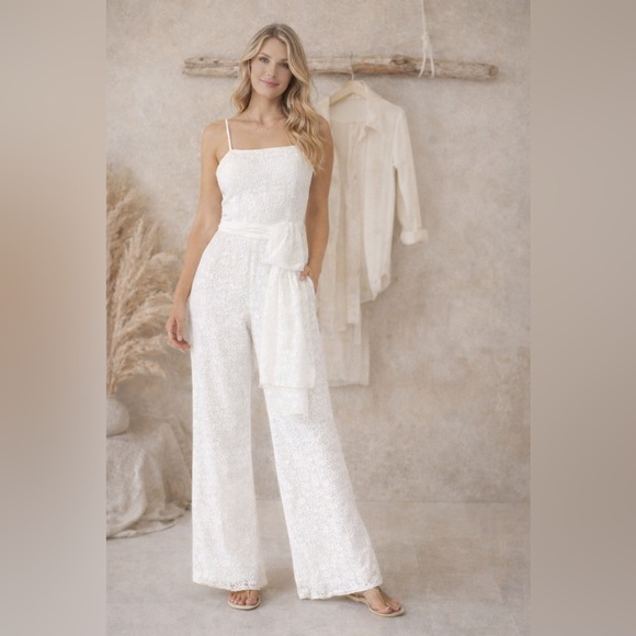 Lilly Pulitzer “Nila” lace jumpsuit in classic white NWT - Picture 12 of 12